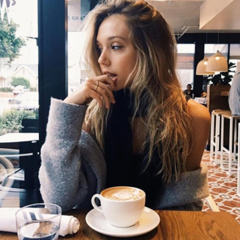 Brandy Melville Gray Off-Shoulder Knit Cardigan